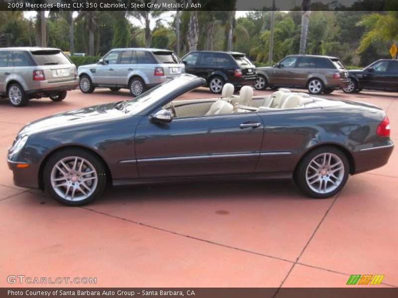 Steel Grey Metallic / Ash 2009 Mercedes-Benz CLK 350 Cabriolet