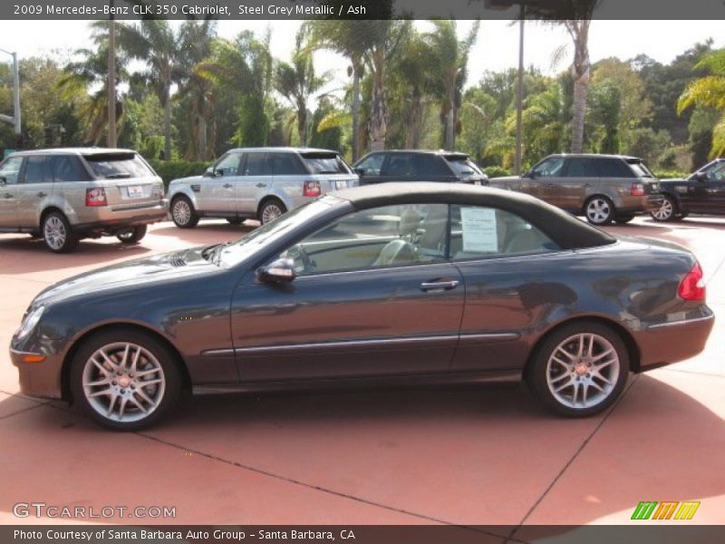 Steel Grey Metallic / Ash 2009 Mercedes-Benz CLK 350 Cabriolet
