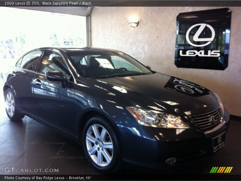 Black Sapphire Pearl / Black 2009 Lexus ES 350