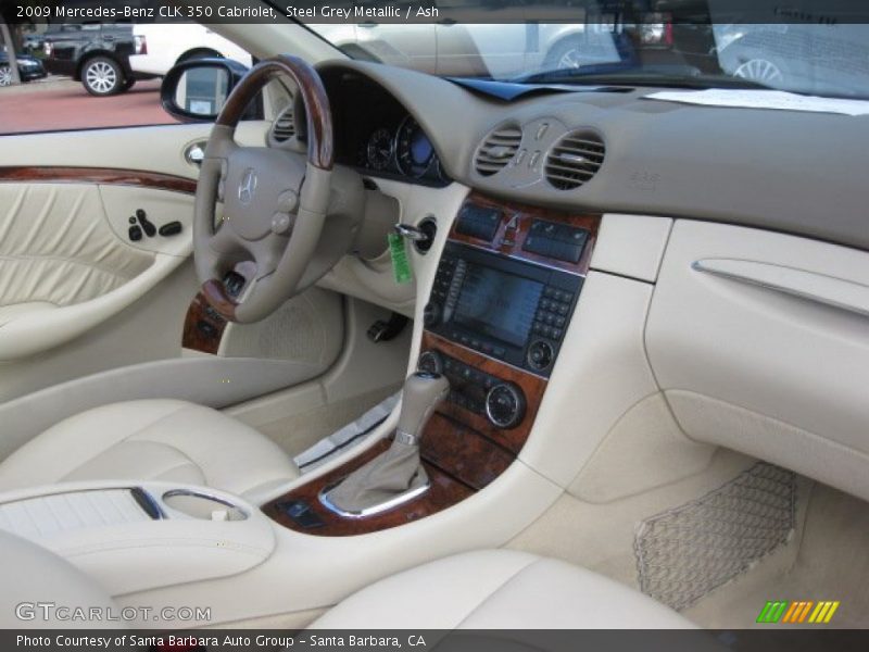 Steel Grey Metallic / Ash 2009 Mercedes-Benz CLK 350 Cabriolet