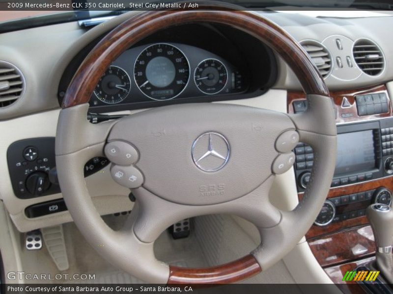 Steel Grey Metallic / Ash 2009 Mercedes-Benz CLK 350 Cabriolet