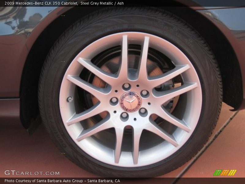 Steel Grey Metallic / Ash 2009 Mercedes-Benz CLK 350 Cabriolet