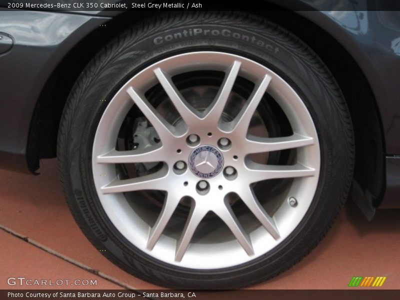 Steel Grey Metallic / Ash 2009 Mercedes-Benz CLK 350 Cabriolet