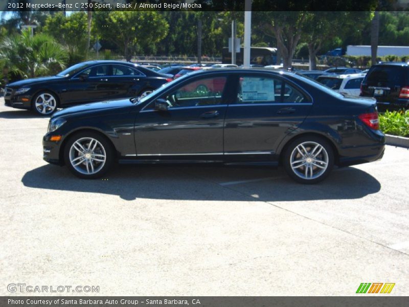Black / Almond Beige/Mocha 2012 Mercedes-Benz C 250 Sport