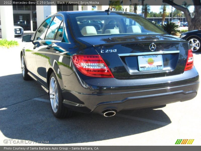Black / Almond Beige/Mocha 2012 Mercedes-Benz C 250 Sport