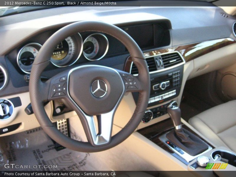 Black / Almond Beige/Mocha 2012 Mercedes-Benz C 250 Sport