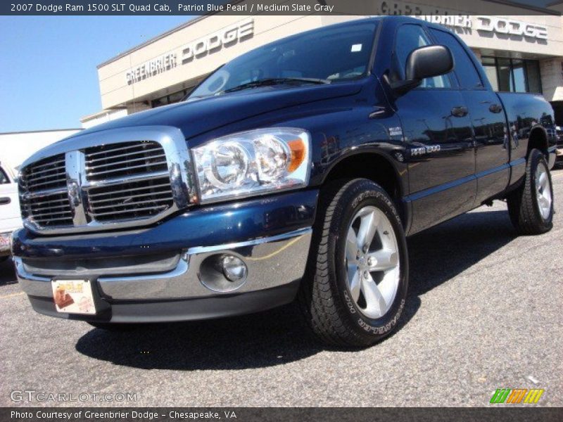 Patriot Blue Pearl / Medium Slate Gray 2007 Dodge Ram 1500 SLT Quad Cab