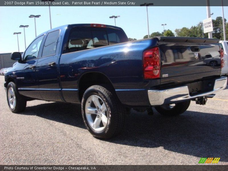 Patriot Blue Pearl / Medium Slate Gray 2007 Dodge Ram 1500 SLT Quad Cab