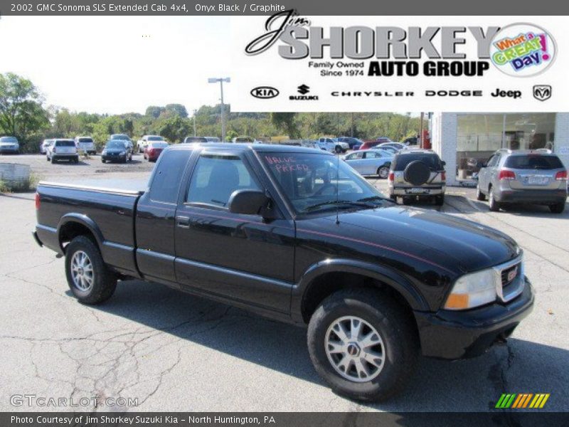 Onyx Black / Graphite 2002 GMC Sonoma SLS Extended Cab 4x4