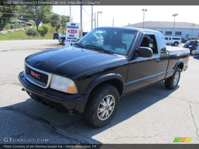 Onyx Black / Graphite 2002 GMC Sonoma SLS Extended Cab 4x4