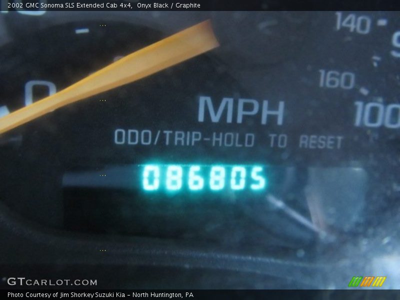 Onyx Black / Graphite 2002 GMC Sonoma SLS Extended Cab 4x4