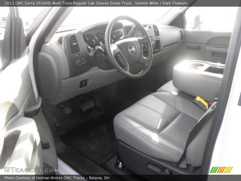  2011 Sierra 3500HD Work Truck Regular Cab Chassis Dump Truck Dark Titanium Interior