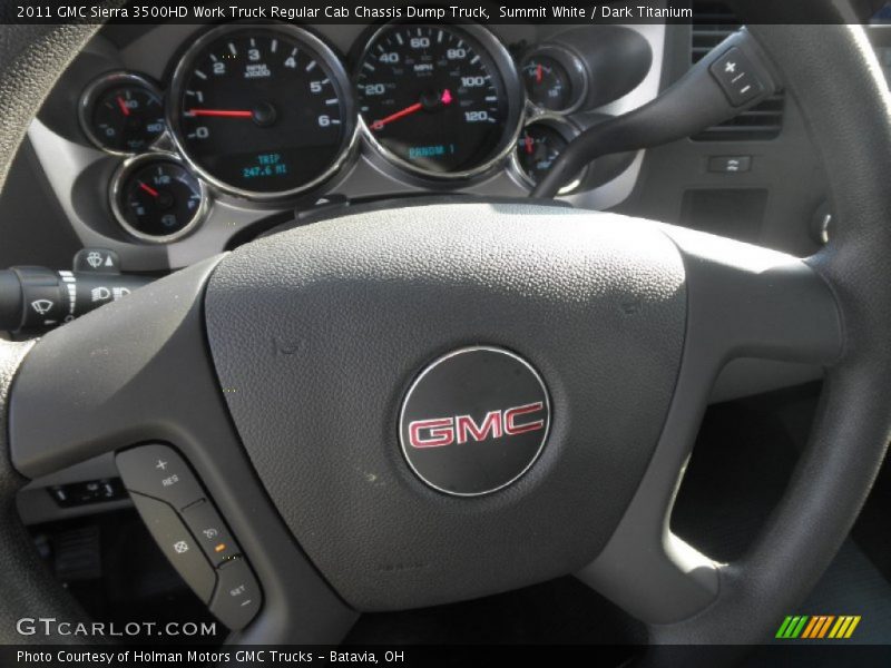 Summit White / Dark Titanium 2011 GMC Sierra 3500HD Work Truck Regular Cab Chassis Dump Truck