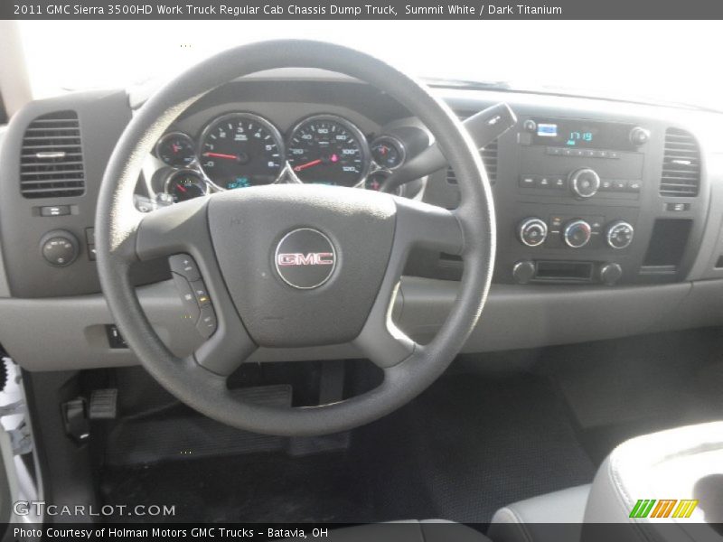 Summit White / Dark Titanium 2011 GMC Sierra 3500HD Work Truck Regular Cab Chassis Dump Truck