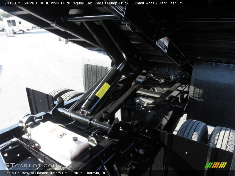 Summit White / Dark Titanium 2011 GMC Sierra 3500HD Work Truck Regular Cab Chassis Dump Truck