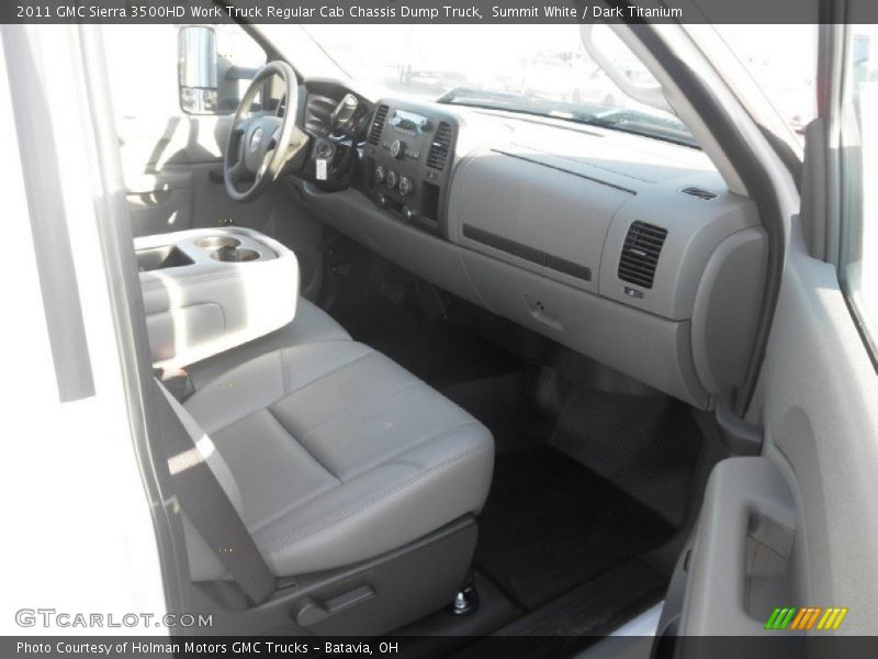 Summit White / Dark Titanium 2011 GMC Sierra 3500HD Work Truck Regular Cab Chassis Dump Truck