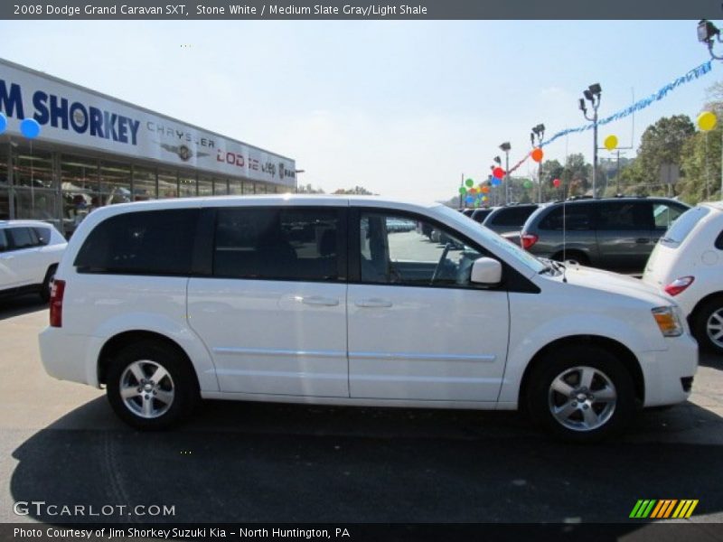 Stone White / Medium Slate Gray/Light Shale 2008 Dodge Grand Caravan SXT