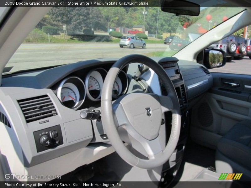 Stone White / Medium Slate Gray/Light Shale 2008 Dodge Grand Caravan SXT