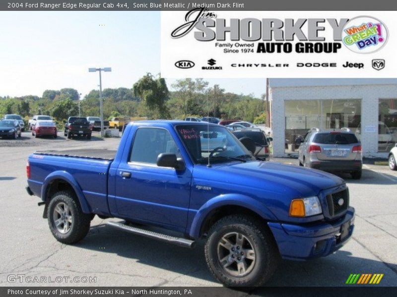 Sonic Blue Metallic / Medium Dark Flint 2004 Ford Ranger Edge Regular Cab 4x4