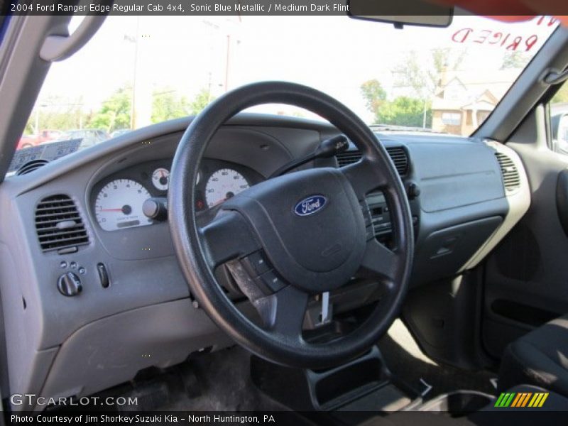 Sonic Blue Metallic / Medium Dark Flint 2004 Ford Ranger Edge Regular Cab 4x4