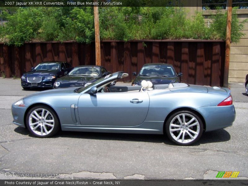 Frost Blue Metallic / Ivory/Slate 2007 Jaguar XK XK8 Convertible