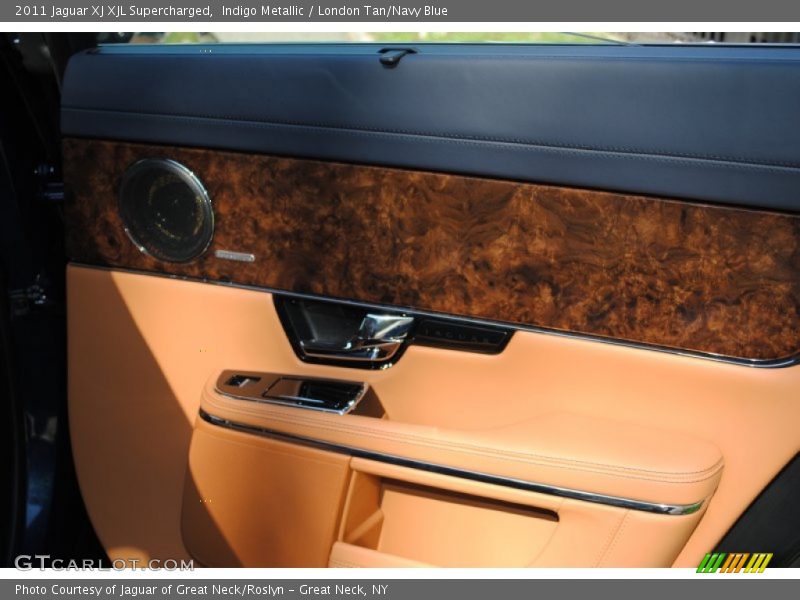 Indigo Metallic / London Tan/Navy Blue 2011 Jaguar XJ XJL Supercharged