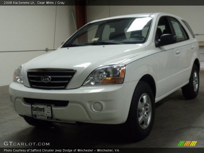 Clear White / Gray 2008 Kia Sorento LX