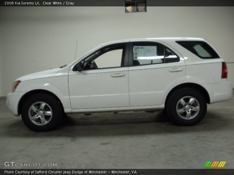 Clear White / Gray 2008 Kia Sorento LX