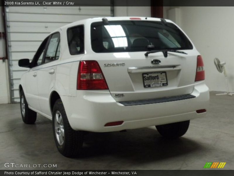 Clear White / Gray 2008 Kia Sorento LX
