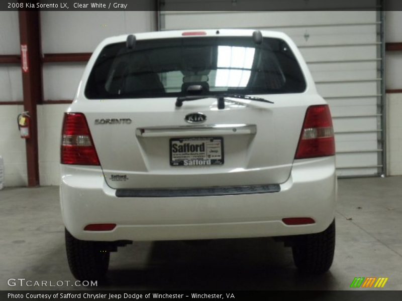Clear White / Gray 2008 Kia Sorento LX