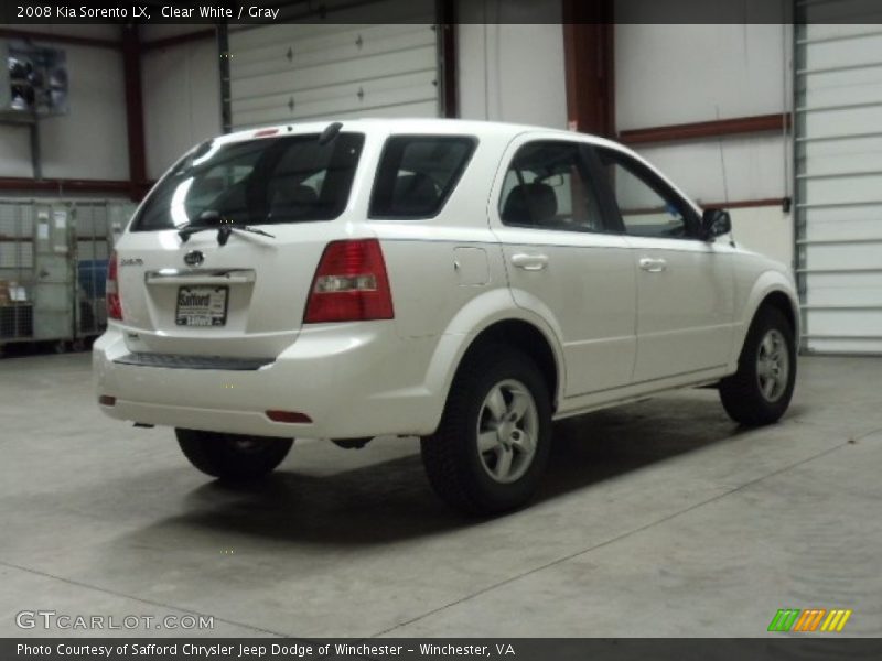 Clear White / Gray 2008 Kia Sorento LX