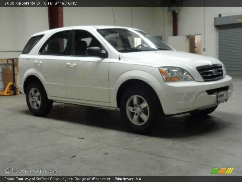 Clear White / Gray 2008 Kia Sorento LX