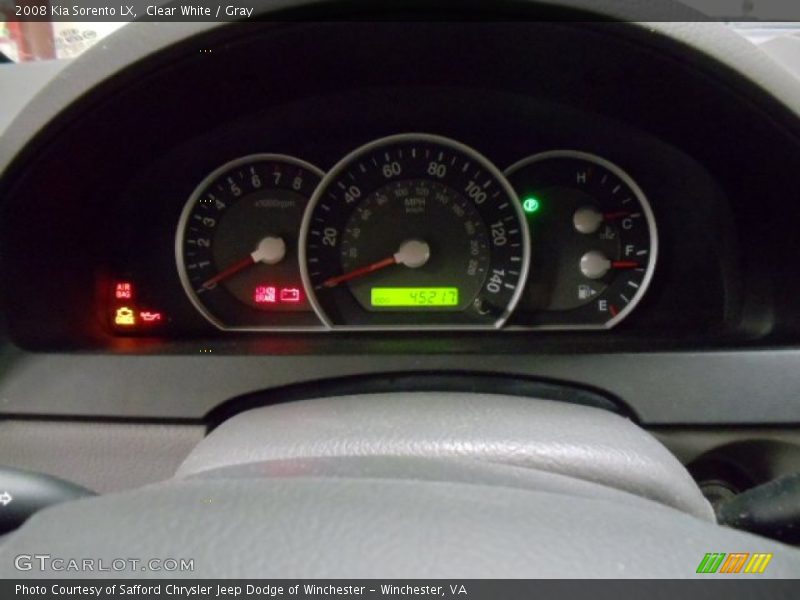 Clear White / Gray 2008 Kia Sorento LX