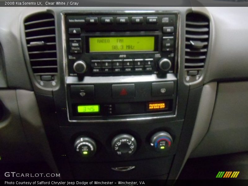 Clear White / Gray 2008 Kia Sorento LX