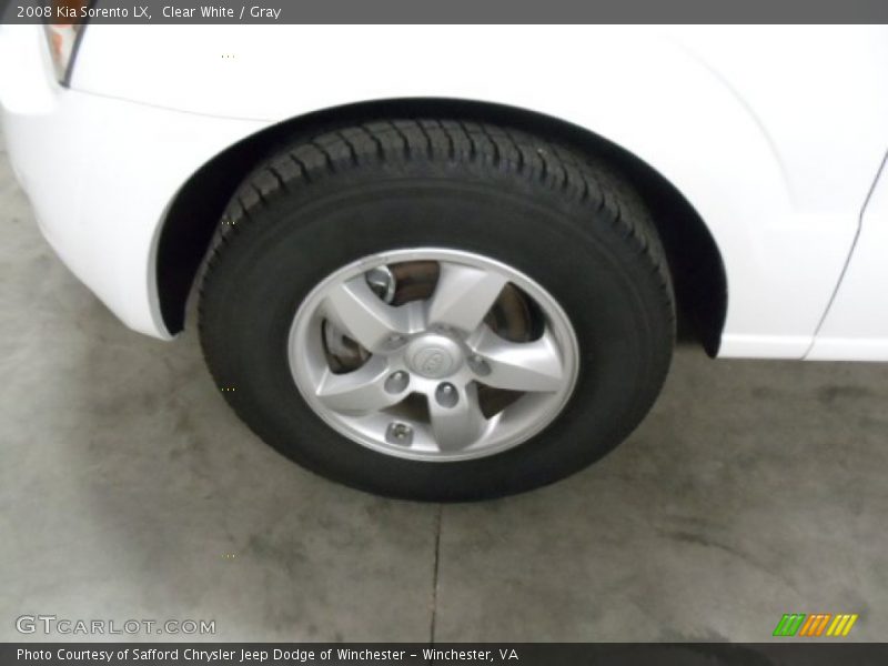 Clear White / Gray 2008 Kia Sorento LX