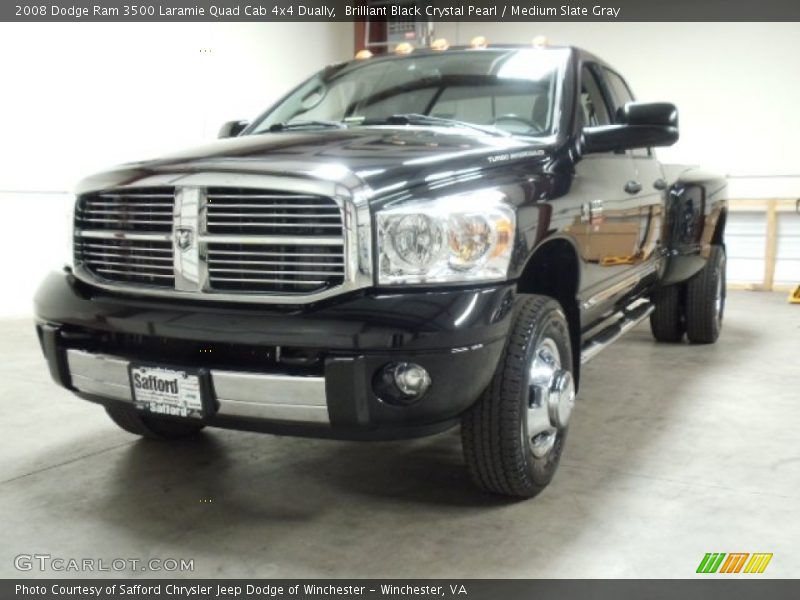 Front 3/4 View of 2008 Ram 3500 Laramie Quad Cab 4x4 Dually