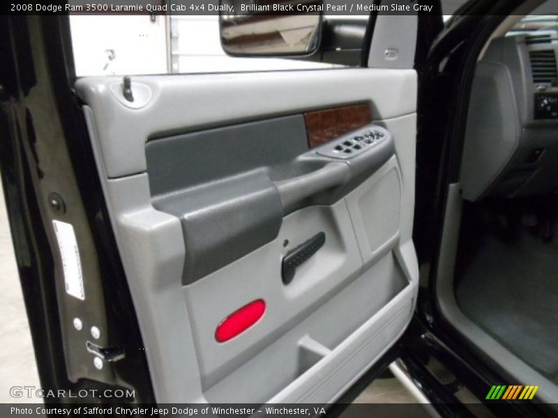 Brilliant Black Crystal Pearl / Medium Slate Gray 2008 Dodge Ram 3500 Laramie Quad Cab 4x4 Dually