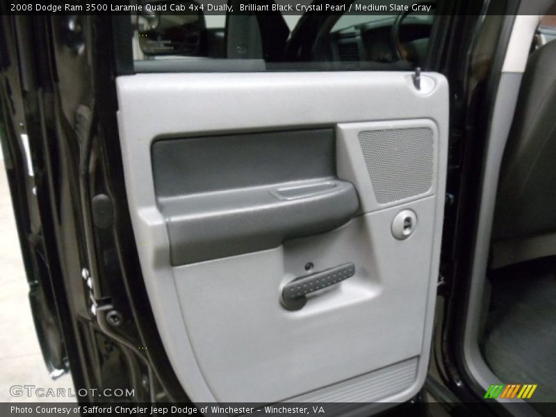 Brilliant Black Crystal Pearl / Medium Slate Gray 2008 Dodge Ram 3500 Laramie Quad Cab 4x4 Dually