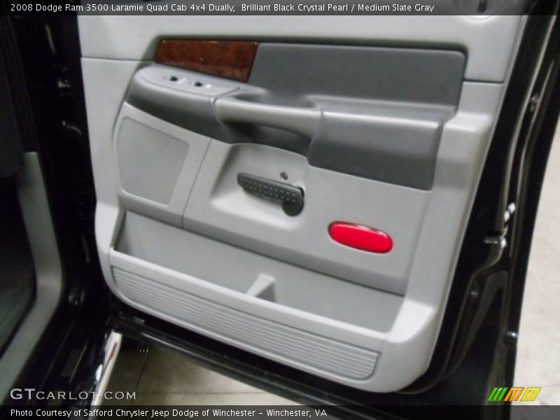Brilliant Black Crystal Pearl / Medium Slate Gray 2008 Dodge Ram 3500 Laramie Quad Cab 4x4 Dually