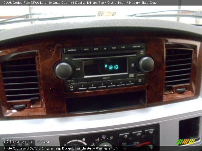 Brilliant Black Crystal Pearl / Medium Slate Gray 2008 Dodge Ram 3500 Laramie Quad Cab 4x4 Dually