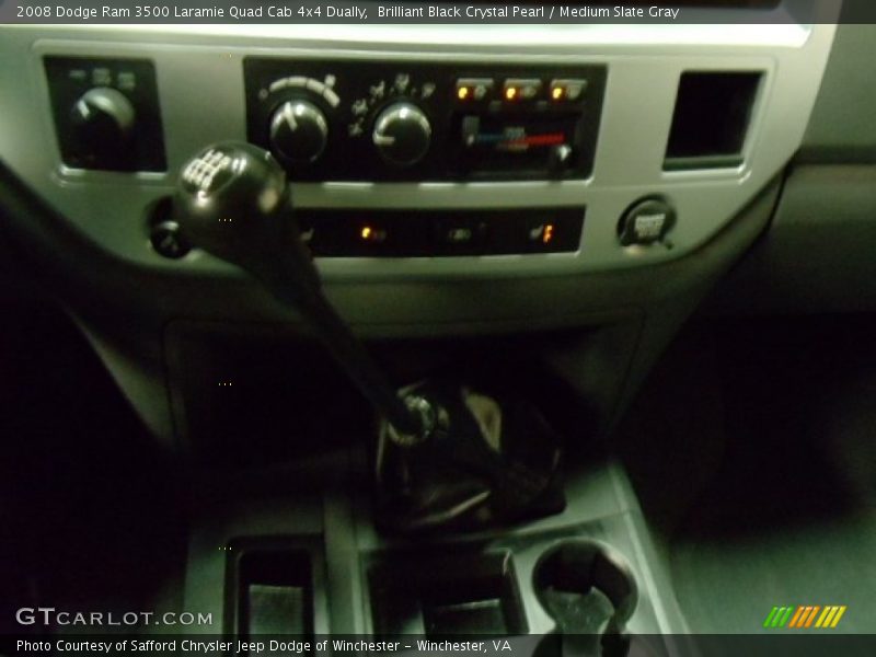 Brilliant Black Crystal Pearl / Medium Slate Gray 2008 Dodge Ram 3500 Laramie Quad Cab 4x4 Dually