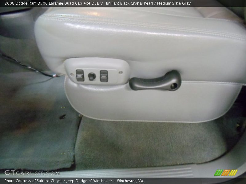 Brilliant Black Crystal Pearl / Medium Slate Gray 2008 Dodge Ram 3500 Laramie Quad Cab 4x4 Dually