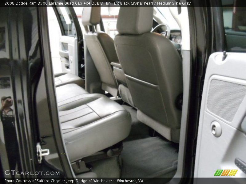 Brilliant Black Crystal Pearl / Medium Slate Gray 2008 Dodge Ram 3500 Laramie Quad Cab 4x4 Dually