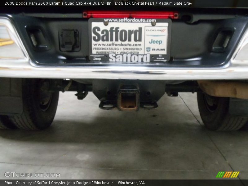 Brilliant Black Crystal Pearl / Medium Slate Gray 2008 Dodge Ram 3500 Laramie Quad Cab 4x4 Dually