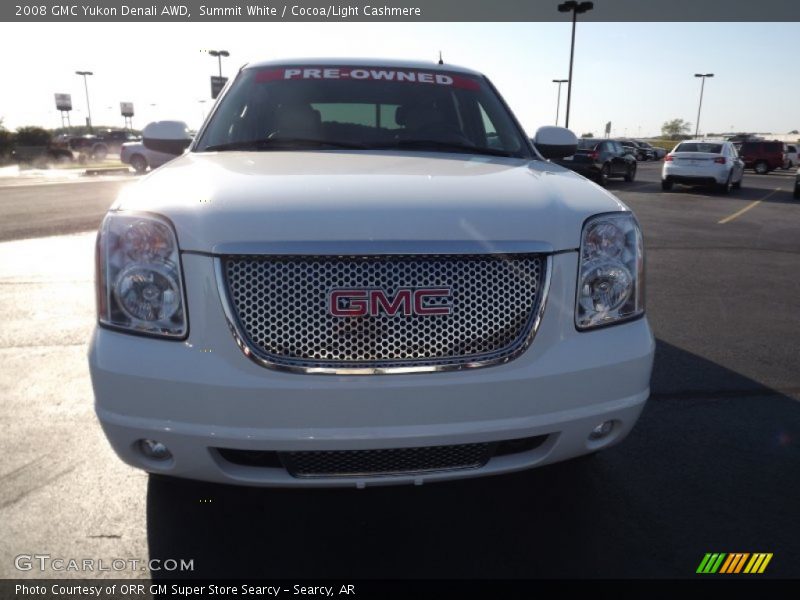 Summit White / Cocoa/Light Cashmere 2008 GMC Yukon Denali AWD