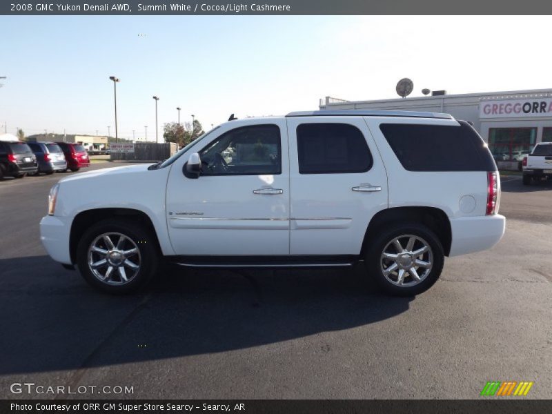 Summit White / Cocoa/Light Cashmere 2008 GMC Yukon Denali AWD