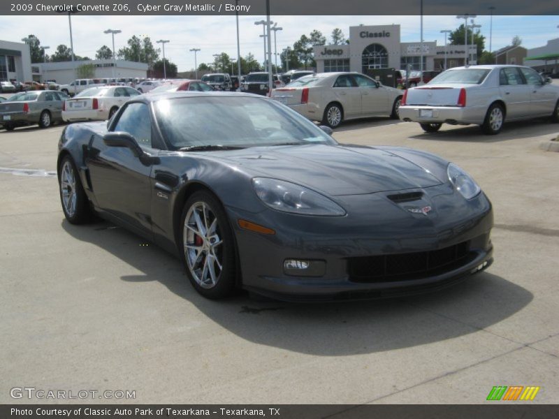 Cyber Gray Metallic / Ebony 2009 Chevrolet Corvette Z06