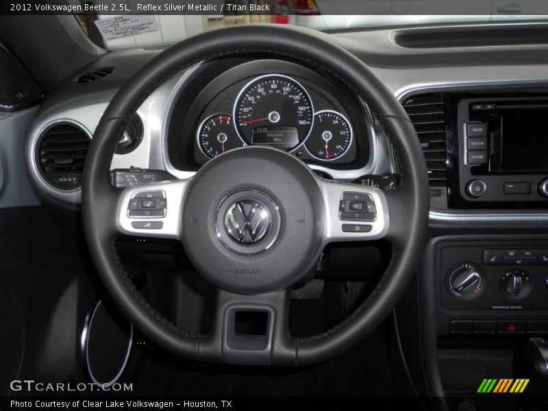 Reflex Silver Metallic / Titan Black 2012 Volkswagen Beetle 2.5L