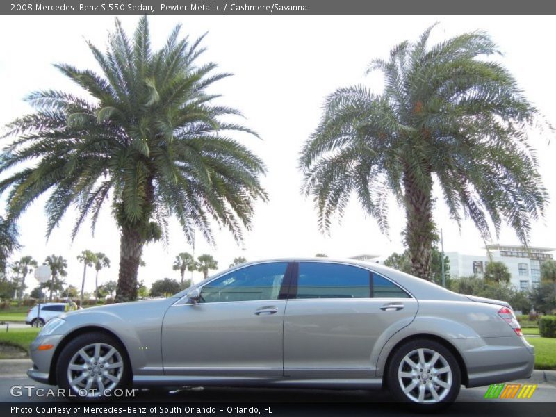 Pewter Metallic / Cashmere/Savanna 2008 Mercedes-Benz S 550 Sedan