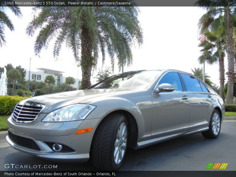 Pewter Metallic / Cashmere/Savanna 2008 Mercedes-Benz S 550 Sedan